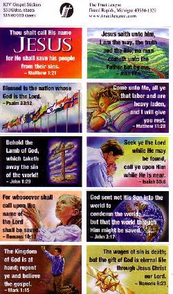 King James Version Gospel Stickers